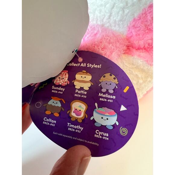 BumBumz Strawberry Milk Sunday 8” BreakfastBumz Plush Stuffed Toy - Picture 7 of 7